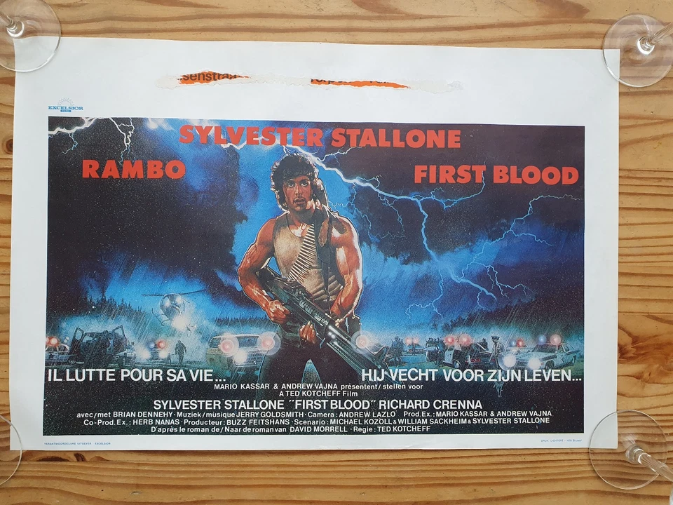Rambo First Blood Rare Original Movie Poster 1982 Sylvester Stallone 14x21 NM - Bild 1 von 1