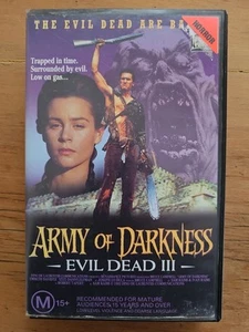 ARMY OF DARKNESS EVIL DEAD III Big Box Ex-Rental VHS Horror Double Sided Slick - Picture 1 of 5