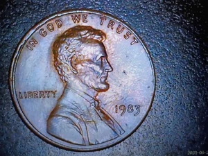 1983 NMM Lincoln. Cent W/ Off Cent Collar Strike,Split Collar + More Errs. C Pic - Picture 1 of 10