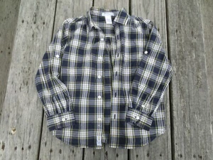 Janie and Jack ~ Sailboat Club ~ Boys Blue Yellow Plaid Button Shirt ~ Size 6 - Picture 1 of 6