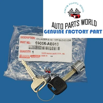 GENUINO TOYOTA SIENNA SOLARA AVALON GUANTERA CERRADURA CILINDRO Y LLAVE 69056-AE010 Foto 1 de 2