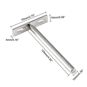 4 Pcs 5 Inch Floating Shelf Bracket Blind Shelf Bracket Hidden Brackets for F... - Picture 1 of 6