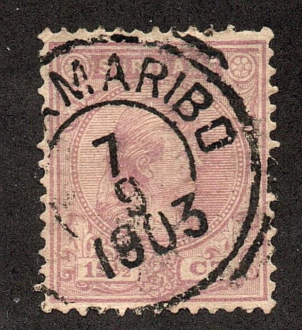 Surinam #26 - Edición de 1892/93 - Usado con CDC Paramaribo limpio 9/07/1903 Foto 1 de 1