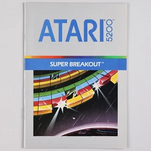 Manual/folleto de instrucciones para videojuegos Super Breakout Atari 5200 solamente - Imagen 1 de 2