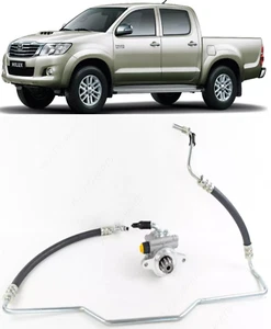 For Toyota Hilux Power Steering Pump + High Pressure Supply Oil Pipe 2006 - 2015 - Picture 1 of 12