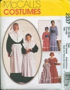 Disfraces coloniales de costura de McCall's para adultos y niños talla 7-8 - Imagen 1 de 1