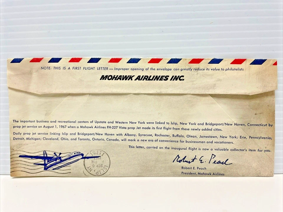 Mohawk Airlines FDC New Haven, Connecticut (August 1, 1967) - Image 1 of 2