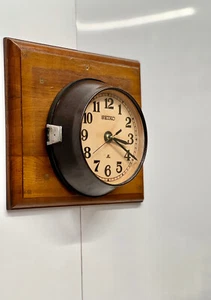 Made In Japan Original Nautical Ship Antique SEIKO Clock - Walnut Brown Coating - Picture 1 of 12