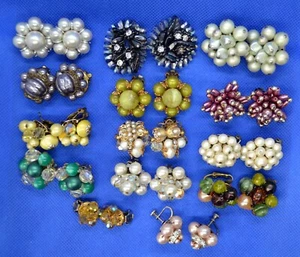 Lote de Pendientes Traseros con Tornillo con Clip de Colección, Cristal Cristal Metal Perlas Plásticas - Imagen 1 de 12