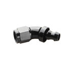 8AN AN-8 45 Degree Push On One Piece Hose End Fitting Black