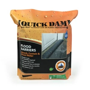 Quick Dam - Water Activated - 10ftL 3.5inH - Flood Barrier - 1 Pack - Picture 1 of 4