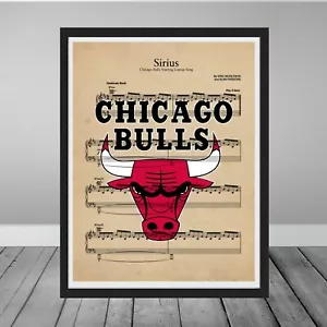 Chicago Bulls Sirius Alan Parsons Geschenk letzter Tanz Michael Air Jordan Wandkunst - Bild 1 von 2