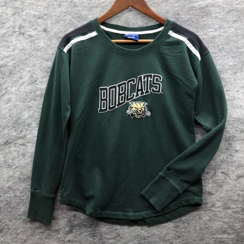 Ohio University Bobcats Shirt Womens Medium Green Long Sleeve Champion Football Cover