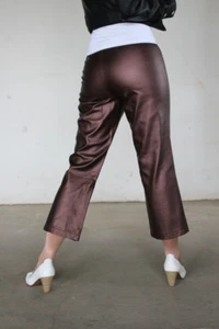 Take Two TKTW Lederhose W31 bronze Kunstlederhose Caprihose - Bild 1 von 6