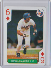 1991 U.S. Playing Card Co. 6 of Diamonds Rafael Palmeiro Texas Rangers