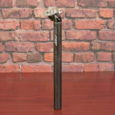 Tija de sillín de fibra de carbono de fieltro 1,3 27,2 mm x 330 mm 20 mm retroceso negro carreras 245 g OEM Foto 1 de 4