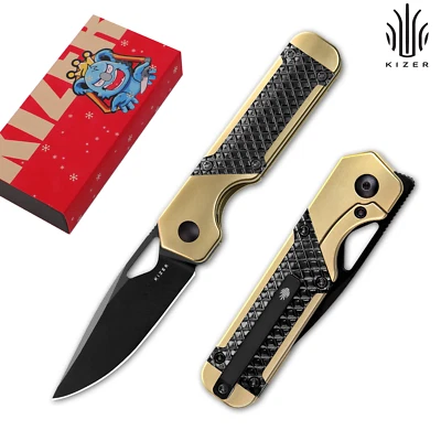 Kizer Mini Militaw Drop Point Folding Pocket Knife S45VN Blade KI3634SA3 - Image 1 of 4