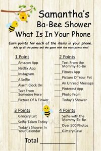 12 Personalized -What's On Your Phone-Baby Shower Game - Dr. Seuss - Party Games