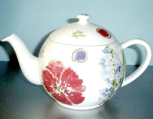 Tetera floral Jacinthe by Faiencerie De Gien hecha en Francia 5 tazas nueva en caja - Imagen 1 de 4