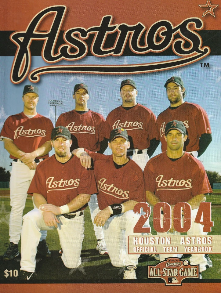 2004 Houston Astros Yearbook AG19 Biggio Pettite Clemens Kent Beltran Berkman - Image 1 of 1
