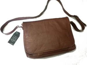 TRACOLLA POSTINO MESSENGER BAG IN VERA PELLE, MOD: GIO MEDIUM - AMARANTO - Picture 1 of 4