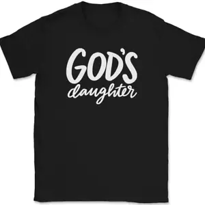 T-Shirt Gottes Tochter Christian Jesus Lobpreis Gottesdienst Gott Glaube Text T-Shirt - Bild 1 von 10