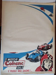 affiche originale - course automobile - Motor Cofranc oil - G.RIGHI - - Picture 1 of 1