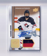 TANNER HOWE '23 Upper Deck TEAM CANADA juniors AUTOGRAPH PATCH card #/125