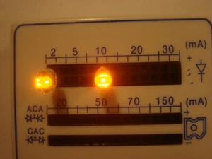 50x LED Giallo 5mm Ovale 2mA 1400mcd Low Corrente TOL-52SyhCE13-S7M#3-01 - Foto 1 di 6