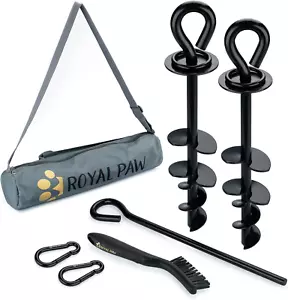 Dog Tie Out Stake - Heavy Duty Dog Stake for Large Dogs up to 210 Lbs, Dog Stake - Picture 1 of 5