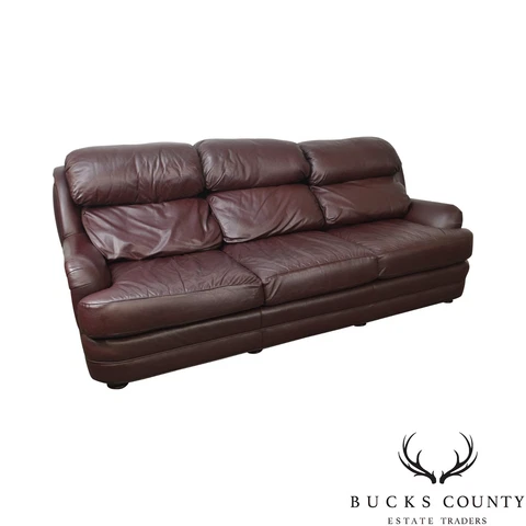 Classic Quality Leather Plum Sofa Cover