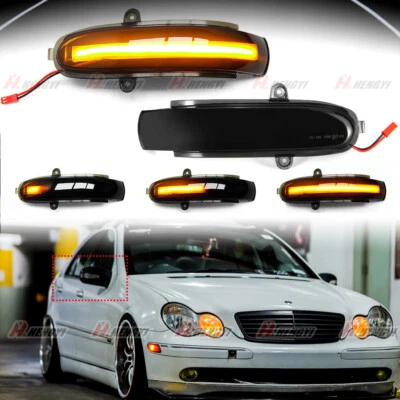 PER MERCEDES W203 S203 CLASSE C FRECCE SPECCHIETTI SPECCHI LED DINAMICHE - Immagine 1 di 4