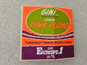 PINK FLOYD 1974 FRANKREICH / FRENCH GINI TOUR PROMO STICKER ORIGINAL - Bild 1 von 2