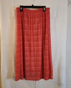 Rachel Rose Women's Skirt Crochet Maxi Pull On Elastic Waistband Orange Large - Picture 1 of 8