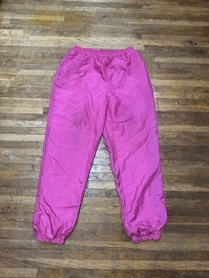 Vintage 1980’s Neon Nylon Pink Track Pants Windbreaker Adult Large - Image 1 of 4