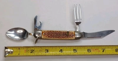 Vintage Colonial Prov R.I. Hobo / Camp Pocket Knife Carbon Steel ? U.S.A. - Image 1 of 4