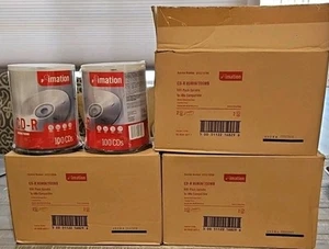 HUGE LOT (6) Imation CD-R 100 Packs 48x 700MB 80 MIN, 600 CDs Total, NEW SEALED - Afbeelding 1 van 9
