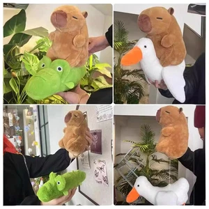 New Riding Crocodile And Goose Capybara Plushie Soft Fuzzy Plush Toy Doll - Picture 1 of 13