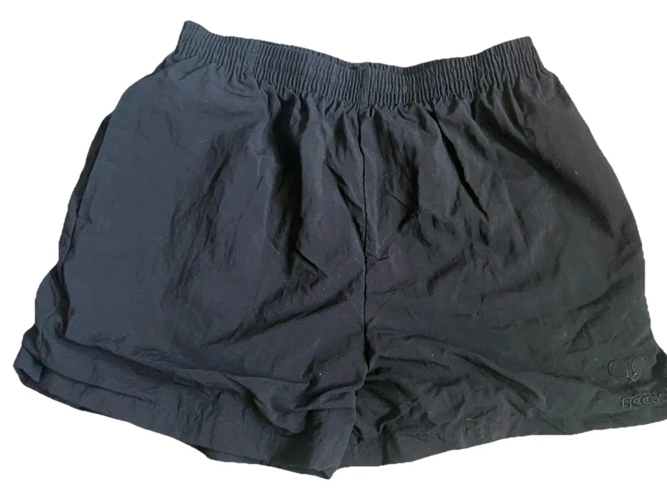 Bañador deportivo Reebok vintage pantalones cortos de nailon negro algodón forro completo para hombre grandes Foto 1 de 4