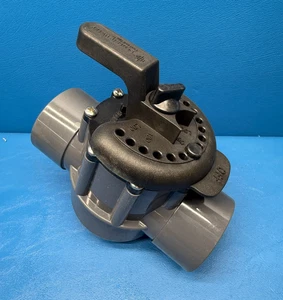 Original OEM Pentair 263029 grau/schwarz 2" PVC Zwei-Wege Zwei-Port Umschaltventil - Bild 1 von 7