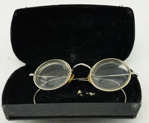 Gafas antiguas vintage EE. UU. 12K puente lleno de oro y marcos 1/10 12k GF, estuche - Imagen 1 de 15