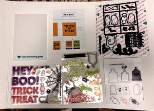 SET francobolli e matrici Diamond Press Halloween senza fine (Hey Boo) NUOVI GRANDI - Foto 1 di 7