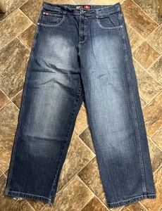 Vintage South Pole Jeans Red Tab 40 Blau Denim Wide Leg Stone Wash Y2K - Bild 1 von 15