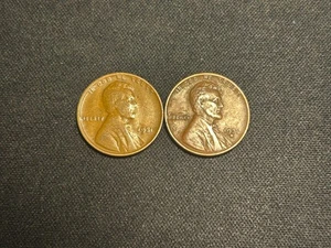 Lot von 2 1931 und 1931-D Lincoln Wheat Cents F-XF - Bild 1 von 2