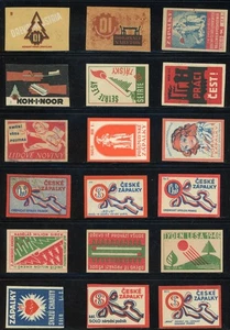 ¡LOTE DE 18 ETIQUETAS PUBLICITARIAS MATCHBOX VINTAGE!! G73 - Imagen 1 de 1