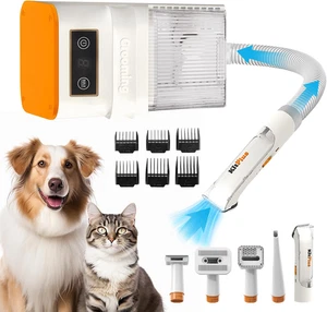 Dog Grooming Kit, 12000Pa 5 Modes Suction Power-Suction 99% Pet Hair, 2L Large C - Picture 1 of 12