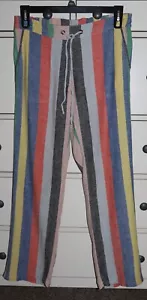 Pantalones para dama para Cynthia a rayas de lino talla M ~ 29,5" entrepierna - Imagen 1 de 8