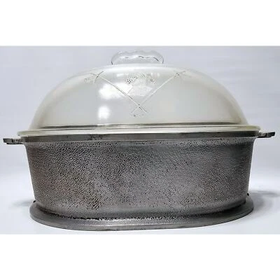 Horno holandés tostador de aluminio martillado Guardian Service de colección de 6 cuartos con tapa de vidrio Foto 1 de 4