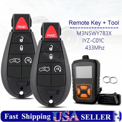 2 Для 2008 - 2013 Jeep Grand Cherokee Dodge Durango дистанционный брелок 5B + набор инструментов - Изображение 1 из 4