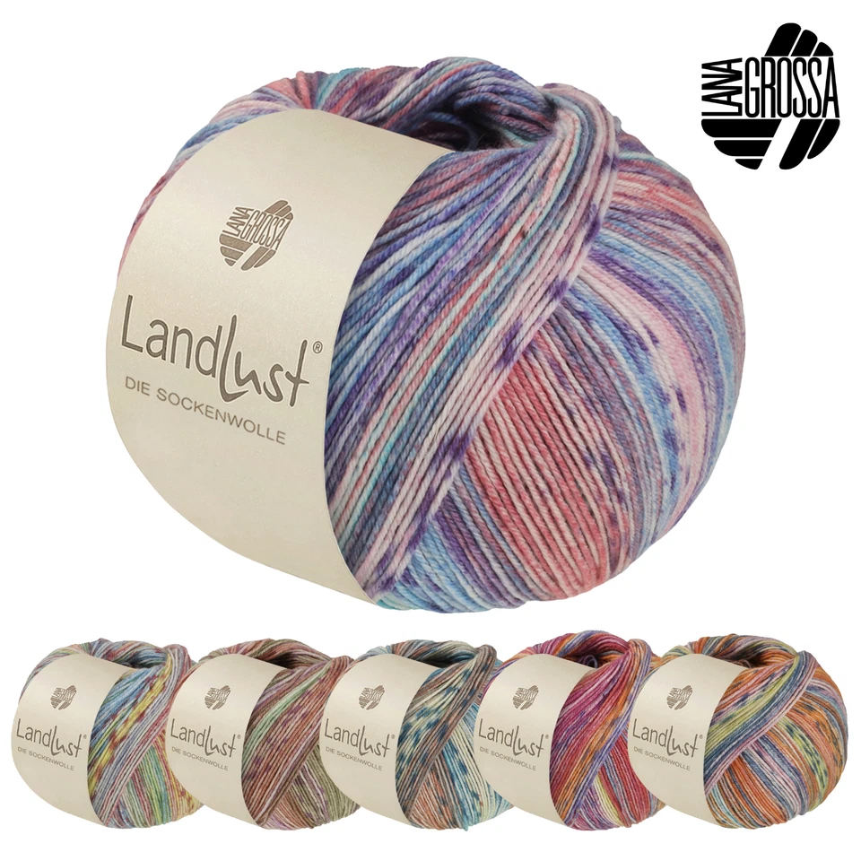 Lana Grossa Landlust DIE SOCKENWOLLE SEIDE 100 g 4-fach Sockenwolle mit Seide - Bild 1 von 1